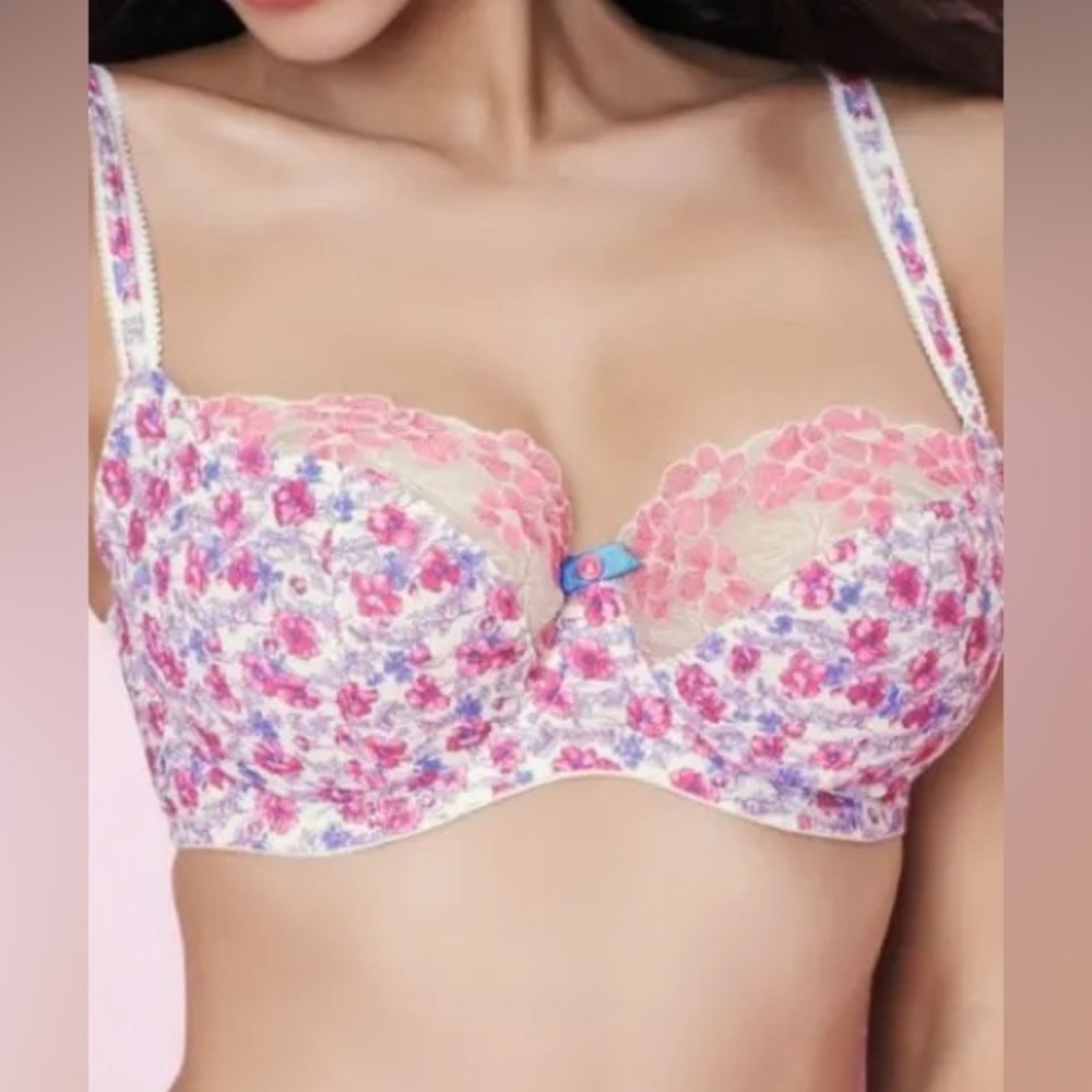 LIKE NEW || Panache Cleo Lingerie Chloe Floral Balcony Bra (US 34K)